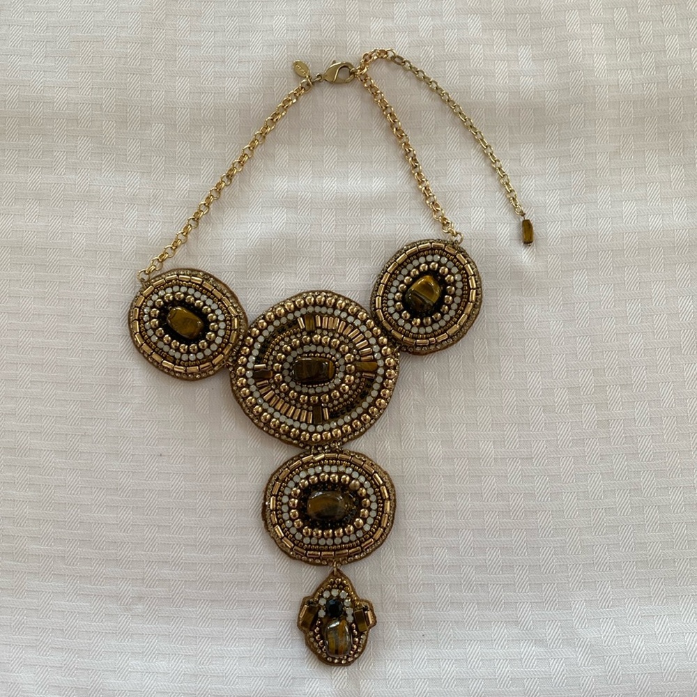 Vintage Chicos beaded statement necklace